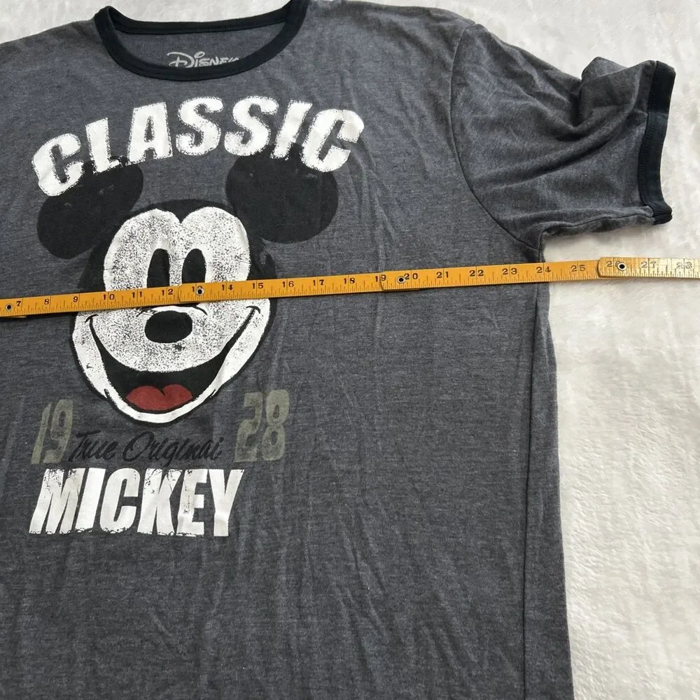 Disney True Original Mickey Mouse Classic Mickey 1928 Gray T-Shirt Men’s XL